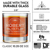 Personalized Engraved Old Fashioned Whiskey Glass - Aged to Perfection